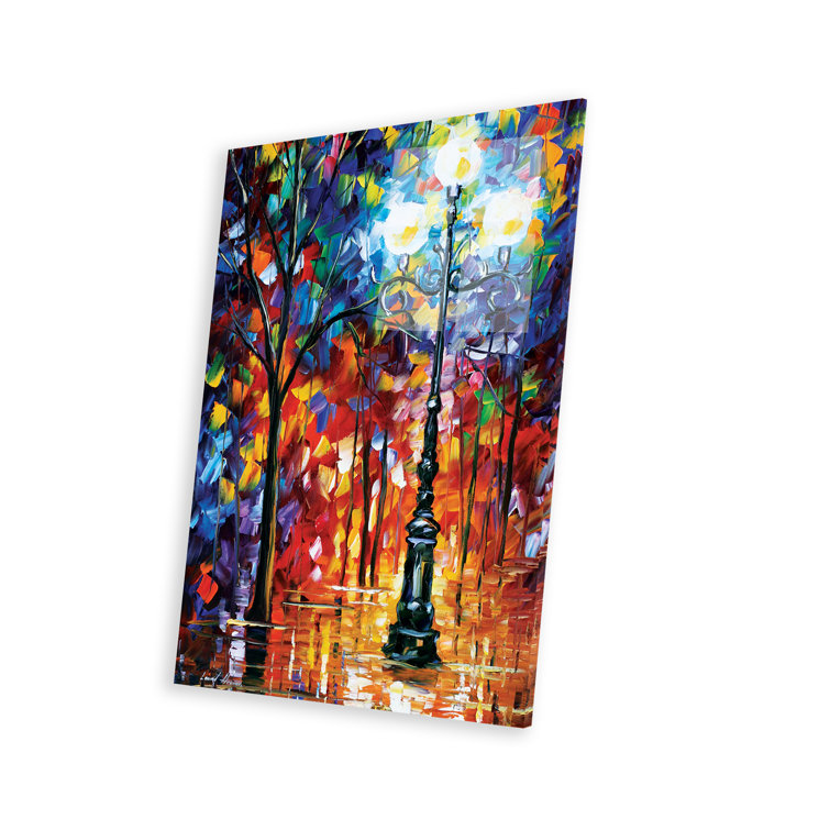 Light In The Alley On Plastic Acrylic by Leonid Afremov Painting